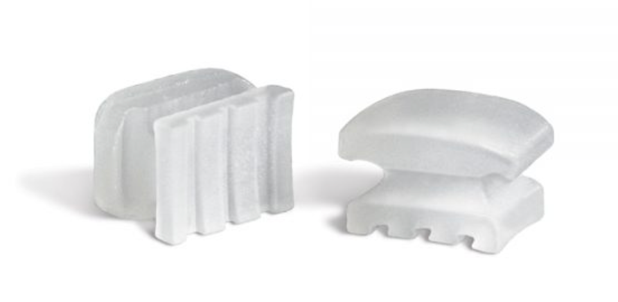 Clear Ceramic Buttons Rectangular