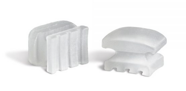 Clear Ceramic Buttons Rectangular