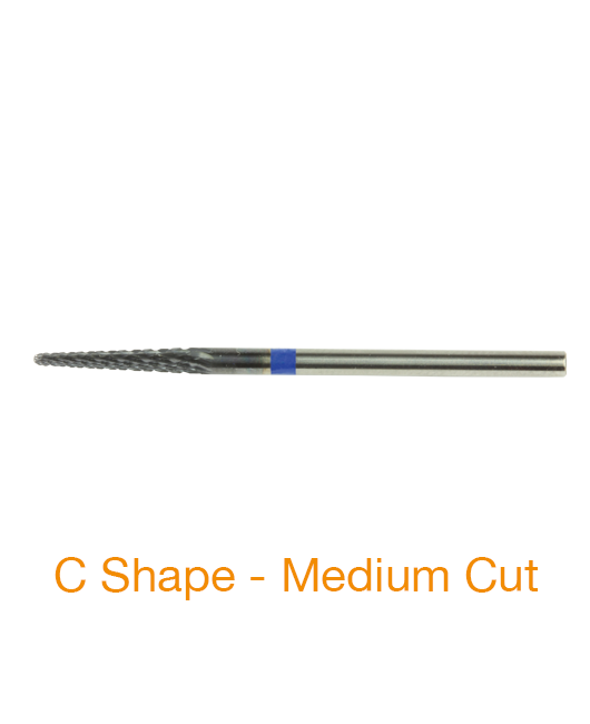 C Shape Medium Cut Atomium Coated Metal Burs