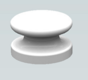 Round Clear Composite Orthodontic Button 
