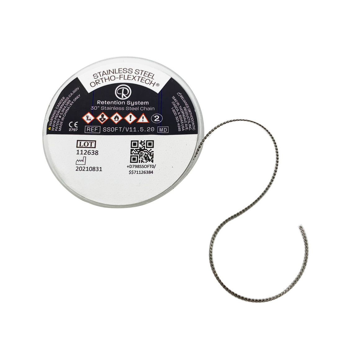 thumbnail image 2 of Dental Orthodontic Flat Twist Lingual Retainer Wire – Stainless Steel For Braces 2 of 6